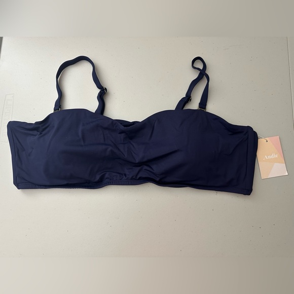 Andie Swim The Rio Top in Navy Size XXXL Bikini Removable Straps Convertible 3X - Picture 2 of 7